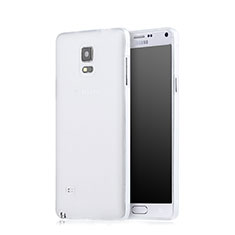 Funda Dura Plastico Rigida Mate para Samsung Galaxy Note 4 Duos N9100 Dual SIM Blanco