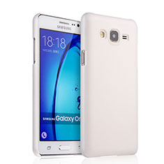 Funda Dura Plastico Rigida Mate para Samsung Galaxy On7 G600FY Blanco