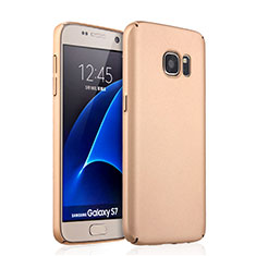 Funda Dura Plastico Rigida Mate para Samsung Galaxy S7 G930F G930FD Oro