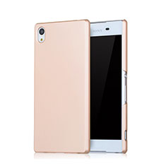 Funda Dura Plastico Rigida Mate para Sony Xperia Z3+ Plus Oro