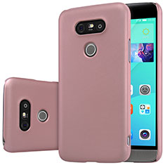 Funda Dura Plastico Rigida Mate R01 para LG G5 Oro Rosa