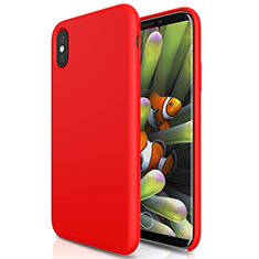 Funda Dura Plastico Rigida Mate S01 para Apple iPhone X Rojo