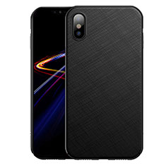 Funda Dura Plastico Rigida Mate Twill para Apple iPhone X Negro