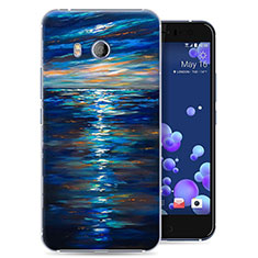 Funda Dura Plastico Rigida Oceano para HTC U11 Azul