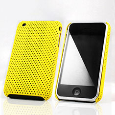 Funda Dura Plastico Rigida Perforada para Apple iPhone 3G 3GS Amarillo