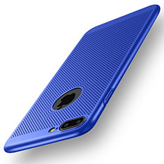 Funda Dura Plastico Rigida Perforada para Apple iPhone 8 Plus Azul