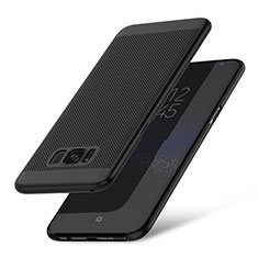 Funda Dura Plastico Rigida Perforada para Samsung Galaxy S8 Negro