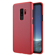 Funda Dura Plastico Rigida Perforada para Samsung Galaxy S9 Plus Rojo