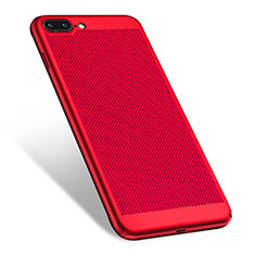 Funda Dura Plastico Rigida Perforada W01 para Apple iPhone 8 Plus Rojo