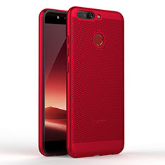 Funda Dura Plastico Rigida Perforada W01 para Huawei Honor V9 Rojo