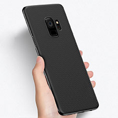 Funda Dura Plastico Rigida Perforada W01 para Samsung Galaxy S9 Negro