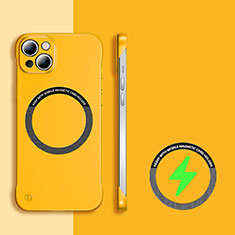 Funda Dura Plastico Rigida Sin Marco Carcasa Mate con Mag-Safe Magnetic para Apple iPhone 14 Plus Amarillo