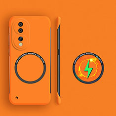 Funda Dura Plastico Rigida Sin Marco Carcasa Mate con Mag-Safe Magnetic para Huawei Honor 80 5G Naranja