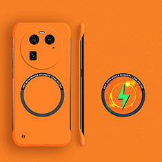 Funda Dura Plastico Rigida Sin Marco Carcasa Mate con Mag-Safe Magnetic para Oppo Find X6 Pro 5G Naranja