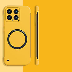 Funda Dura Plastico Rigida Sin Marco Carcasa Mate con Mag-Safe Magnetic para Xiaomi Mi 14 5G Amarillo