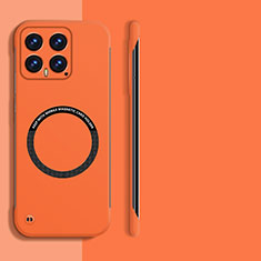 Funda Dura Plastico Rigida Sin Marco Carcasa Mate con Mag-Safe Magnetic para Xiaomi Mi 14 5G Naranja