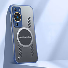 Funda Dura Plastico Rigida Sin Marco Carcasa Mate con Mag-Safe Magnetic S01 para Huawei P60 Azul