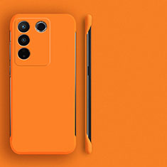 Funda Dura Plastico Rigida Sin Marco Carcasa Mate para Vivo V27e 5G Naranja