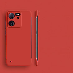 Funda Dura Plastico Rigida Sin Marco Carcasa Mate para Xiaomi Mi 13T 5G Rojo