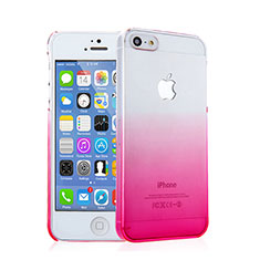 Funda Dura Plastico Rigida Transparente Gradient para Apple iPhone 5S Rosa