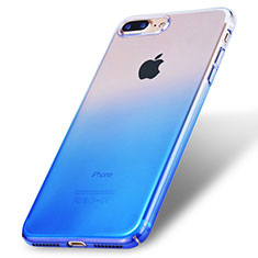 Funda Dura Plastico Rigida Transparente Gradient para Apple iPhone 7 Plus Azul