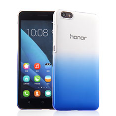 Funda Dura Plastico Rigida Transparente Gradient para Huawei Honor 4X Azul