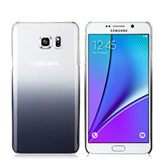 Funda Dura Plastico Rigida Transparente Gradient para Samsung Galaxy Note 5 N9200 N920 N920F Gris