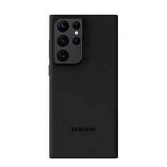 Funda Dura Ultrafina Carcasa Transparente Mate C01 para Samsung Galaxy S21 Ultra 5G Negro