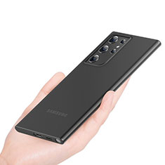 Funda Dura Ultrafina Carcasa Transparente Mate H01 para Samsung Galaxy S21 Ultra 5G Negro