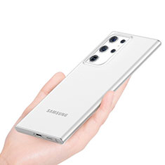 Funda Dura Ultrafina Carcasa Transparente Mate H01 para Samsung Galaxy S23 Ultra 5G Blanco
