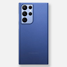 Funda Dura Ultrafina Carcasa Transparente Mate H02 para Samsung Galaxy S22 Ultra 5G Azul