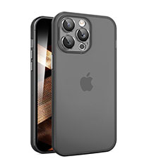 Funda Dura Ultrafina Carcasa Transparente Mate QC para Apple iPhone 14 Pro Negro