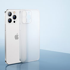 Funda Dura Ultrafina Carcasa Transparente Mate U01 para Apple iPhone 13 Pro Blanco