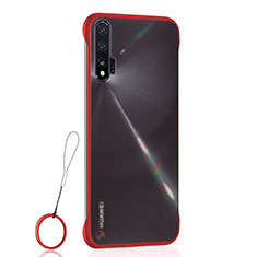 Funda Dura Ultrafina Carcasa Transparente Mate U01 para Huawei Nova 6 5G Rojo