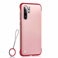 Funda Dura Ultrafina Carcasa Transparente Mate U01 para Huawei P30 Pro New Edition Rojo