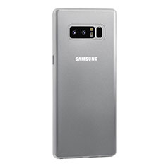 Funda Dura Ultrafina Carcasa Transparente Mate U01 para Samsung Galaxy Note 8 Duos N950F Blanco