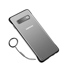 Funda Dura Ultrafina Carcasa Transparente Mate U01 para Samsung Galaxy S10 Plus Negro