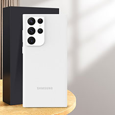 Funda Dura Ultrafina Carcasa Transparente Mate U01 para Samsung Galaxy S24 Ultra 5G Blanco