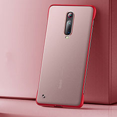Funda Dura Ultrafina Carcasa Transparente Mate U01 para Xiaomi Mi 9T Pro Rojo