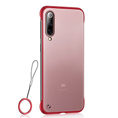 Funda Dura Ultrafina Carcasa Transparente Mate U01 para Xiaomi Mi A3 Lite Rojo