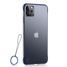 Funda Dura Ultrafina Carcasa Transparente Mate U02 para Apple iPhone 11 Pro Max Azul