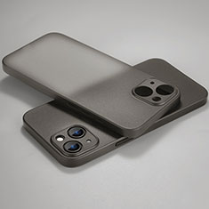 Funda Dura Ultrafina Carcasa Transparente Mate U02 para Apple iPhone 13 Mini Gris