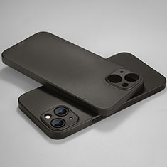 Funda Dura Ultrafina Carcasa Transparente Mate U02 para Apple iPhone 13 Mini Negro