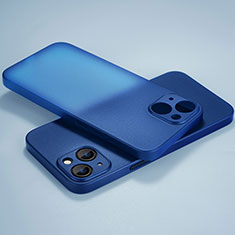 Funda Dura Ultrafina Carcasa Transparente Mate U02 para Apple iPhone 15 Plus Azul
