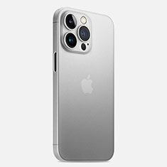 Funda Dura Ultrafina Carcasa Transparente Mate U02 para Apple iPhone 15 Pro Max Blanco