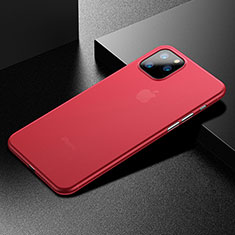 Funda Dura Ultrafina Carcasa Transparente Mate U04 para Apple iPhone 11 Pro Rojo