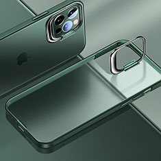 Funda Dura Ultrafina Carcasa Transparente Mate U08 para Apple iPhone 13 Pro Max Verde