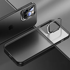 Funda Dura Ultrafina Carcasa Transparente Mate U08 para Apple iPhone 14 Pro Negro