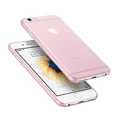 Funda Dura Ultrafina Transparente Mate para Apple iPhone 6 Plus Rosa