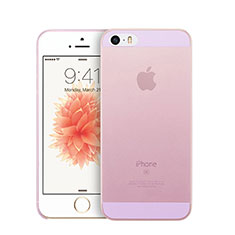 Funda Dura Ultrafina Transparente Mate para Apple iPhone SE Rosa